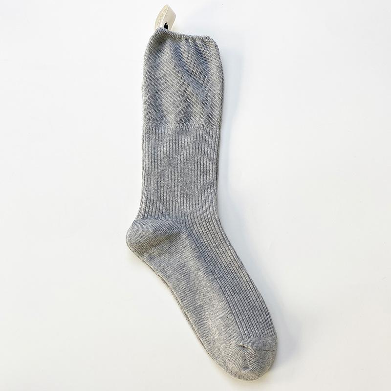 Female Spring and Autumn Heel Love Cloth Label Letters In The Tube Pile Pile Cotton Socks