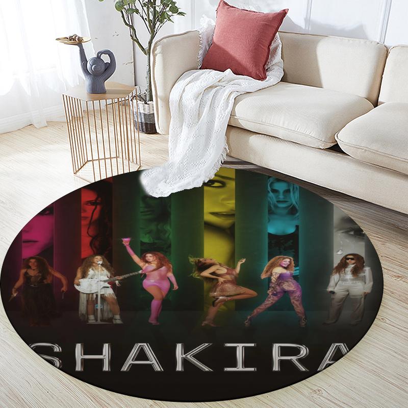 Shakira pattern round rug,Carpet Rug for Living Room Bedroom Playroom ,Non-slip Floor Mat,Holiday Gifts and Birthday Gifts.
