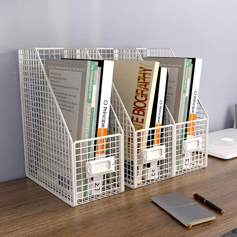 Sturdy Metal Desktop File Organizer and Bookshelf