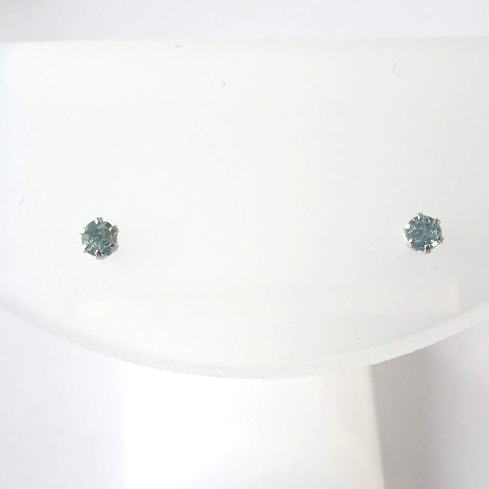 and My Jewelry Platinum Alexandrite Earrings Carat 7377 [Your Box] (Color-Changing) 0.10 [June Birthstone] [Gift Wrapped]
