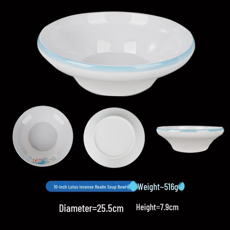 Diruien Melamine Lotus Serving Bowls Pack of 2