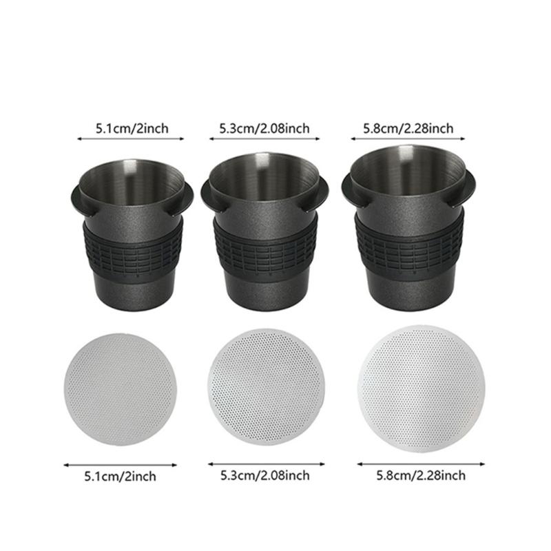 Espresso Dosing Cup Wear-Resistant Coffee Powder Filter Metal Coffee Dosing Cup Coffee Machine Accessories for Coffee
