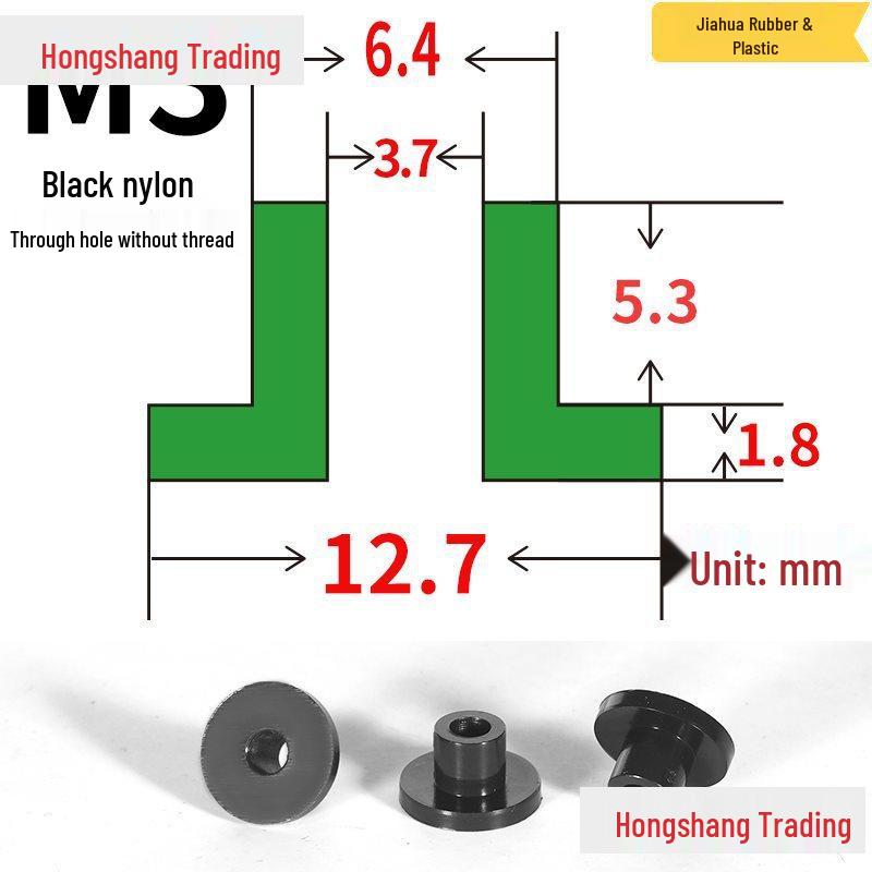 Step T-Shaped Nylon Insulating Bushing Washer, M3-M35 Thread Protection Spacer
