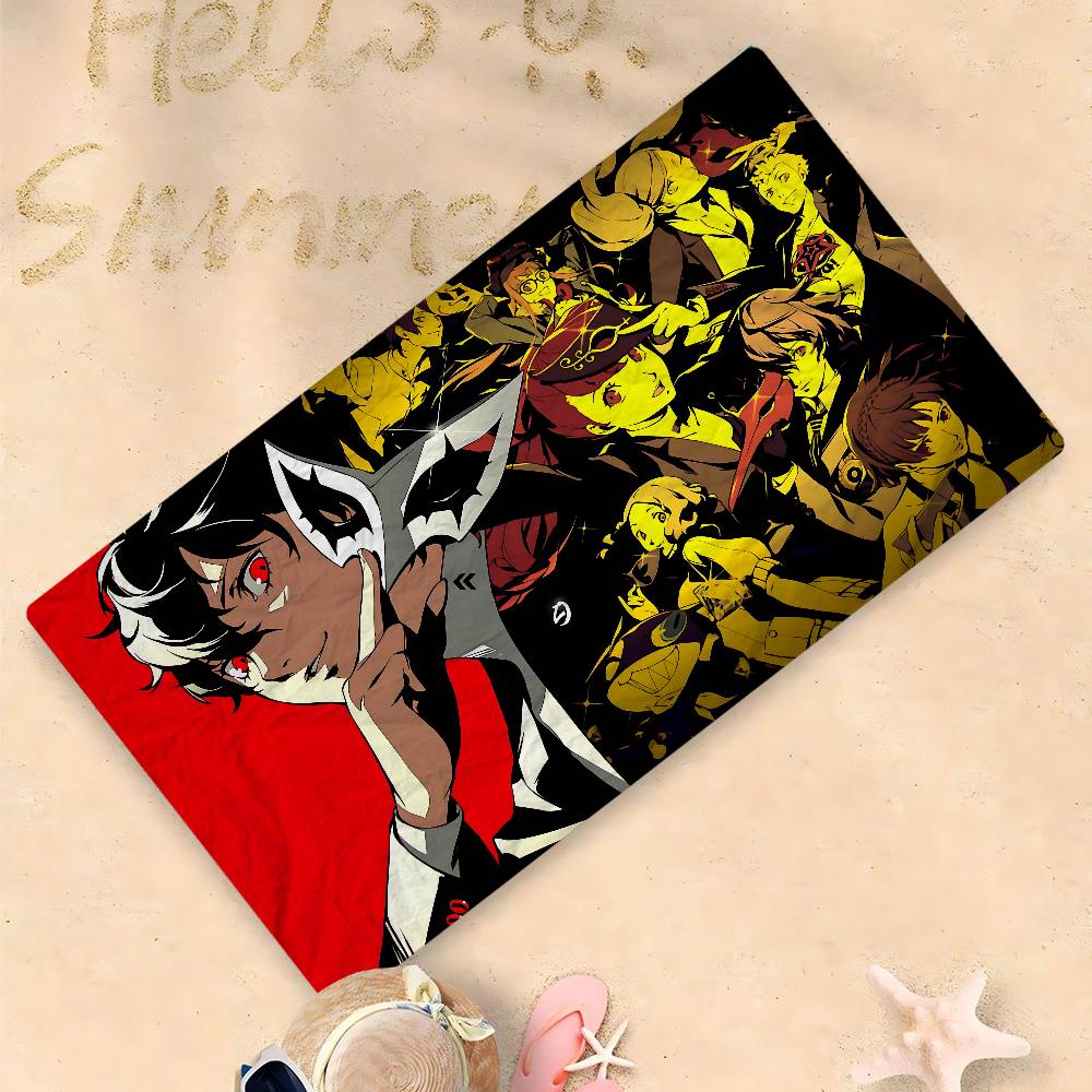 Popular games P-persona-A 5 Beach Towel Colorful Bath Towels for Girl Microfiber Quick Dry Custom Sand Free Beach Spa Gym Pool