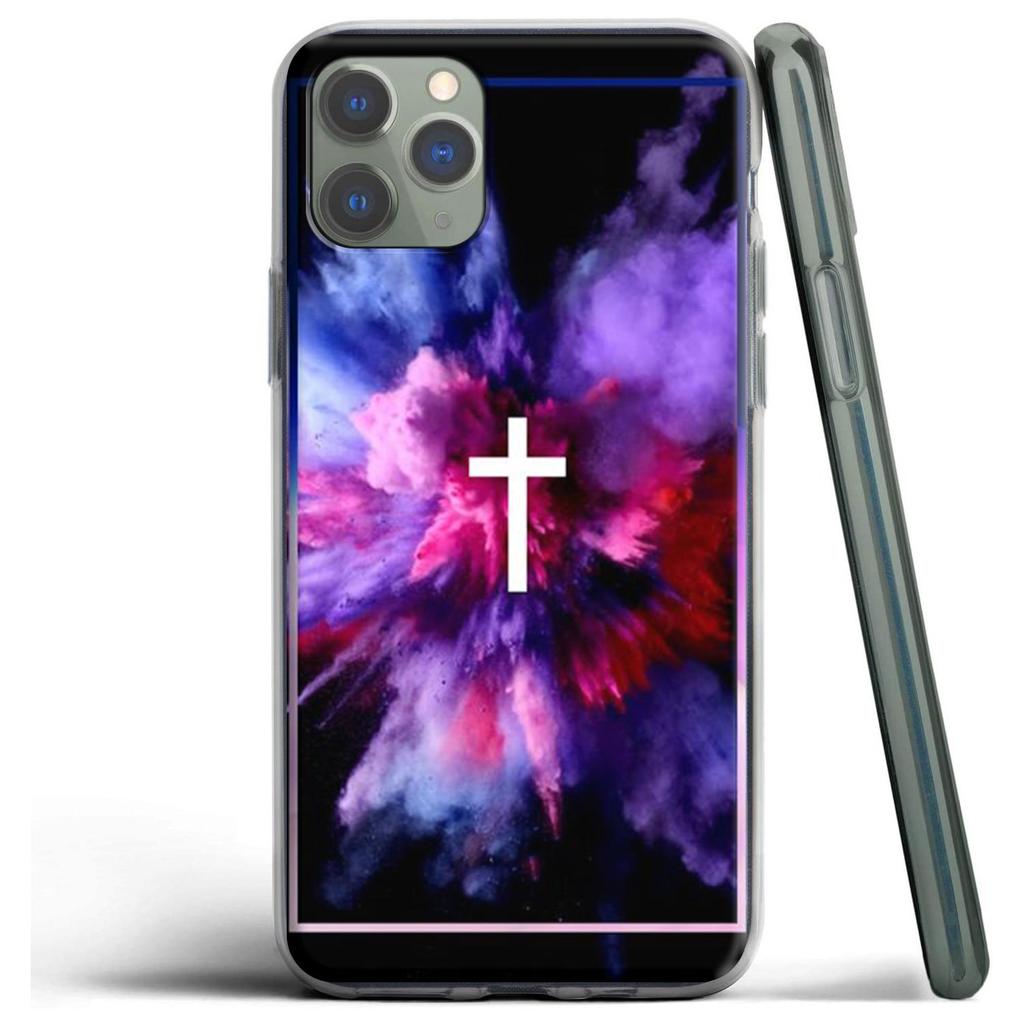 Husă din silicon Biblia Isus Hristos Cruce Creștină pentru Apple iPhone 12 Mini 11 Pro SE XS X XR Max 8 7 6S 6 Plus 5S