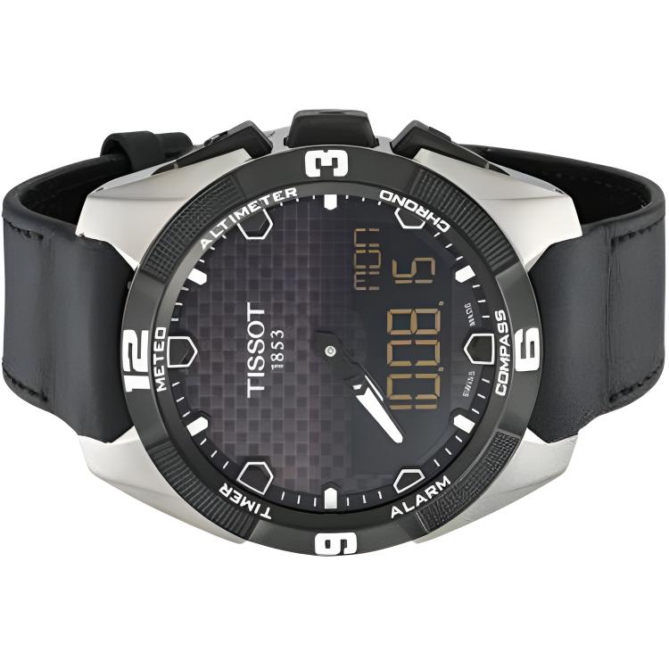 TISSOT Quartz Movement 100m Water Resistance Men's Watches Watch 45mm Black Dial Titanium PVD Coating Watch Case T091.420.46.051.00