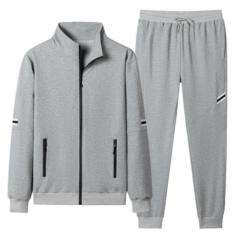 Solid Color Casual Sports Suit Men's Youth Hoodie Set Two-piece Set