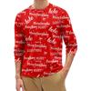 Men's Fashion Printed Round Neck Long Sleeve Bottoming Shirt Top