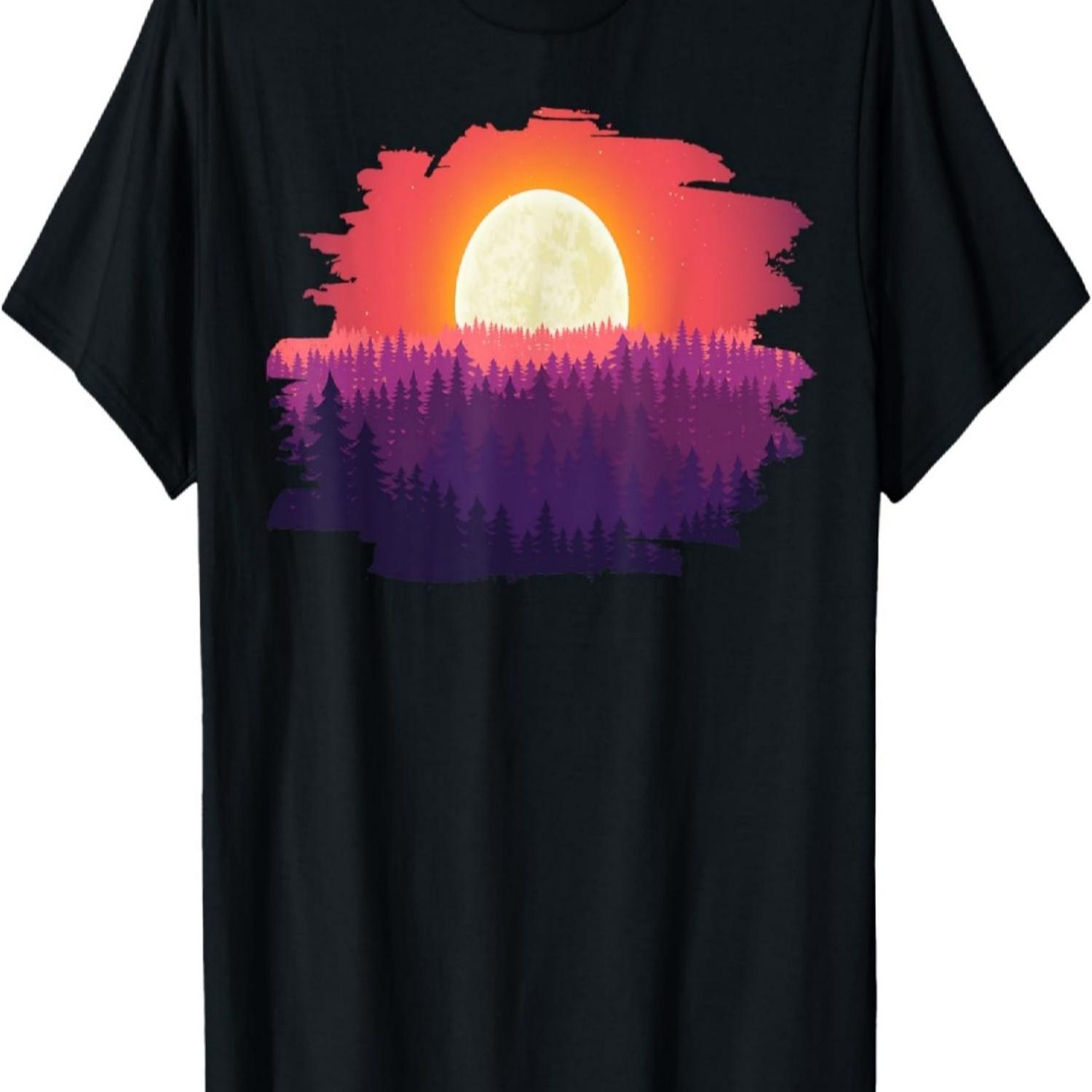 

Mountain, Nature Trees and Forest T-Shirt(7) S чёрный