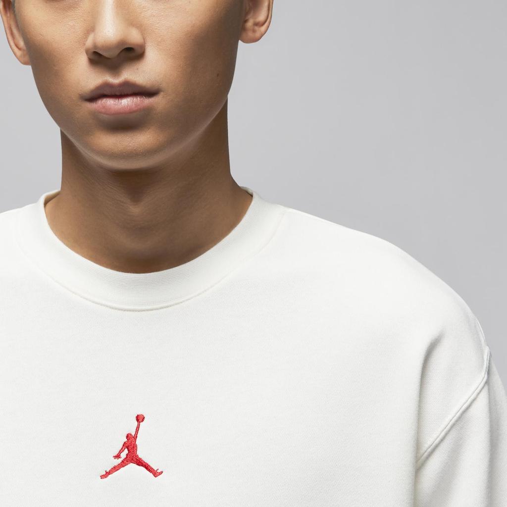 Jordan As M J FLC Crew Neck Comfortable Soft Long Sleeve Sweatshirt Men Sweatshirt White IB5605-133