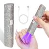 DianaBeauty Handheld Nail Lamp Portable Mini Nail Dryer with Rhinestone Rechargeable Lamp with 150mAh Battery Nail Salon Tools