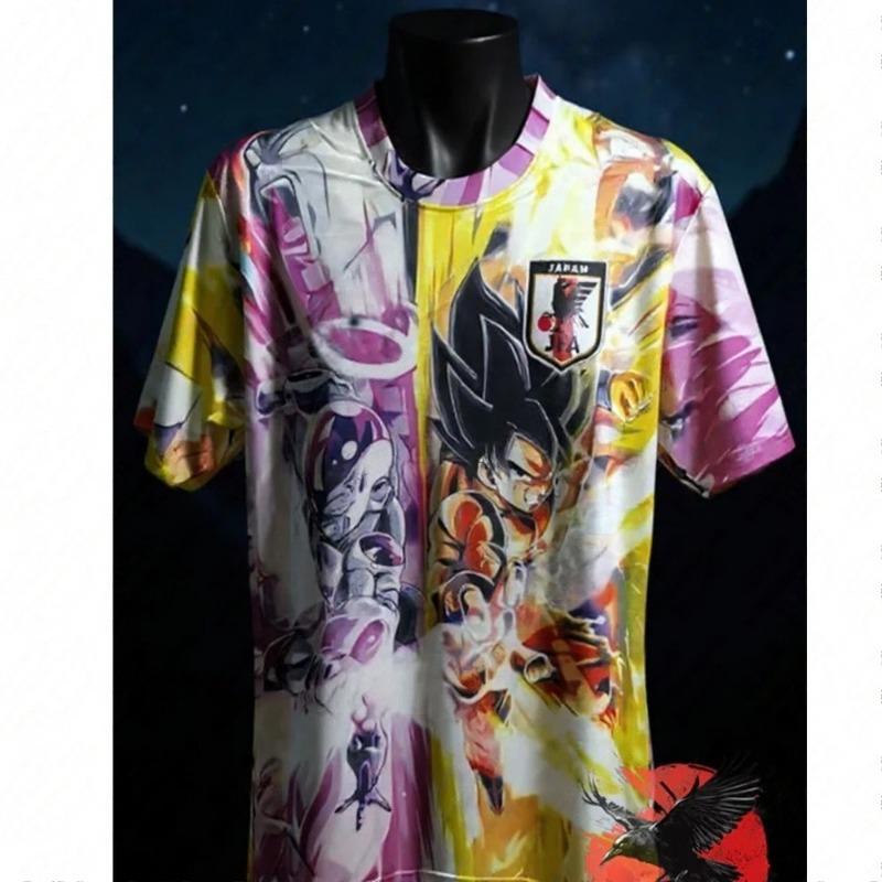 2026 Summer Dragon Ball  T-Shirt 3D Print Goku Soccer Lightning Oversized Loose Breathable Gym Streetwear Unisex   Adults Kids