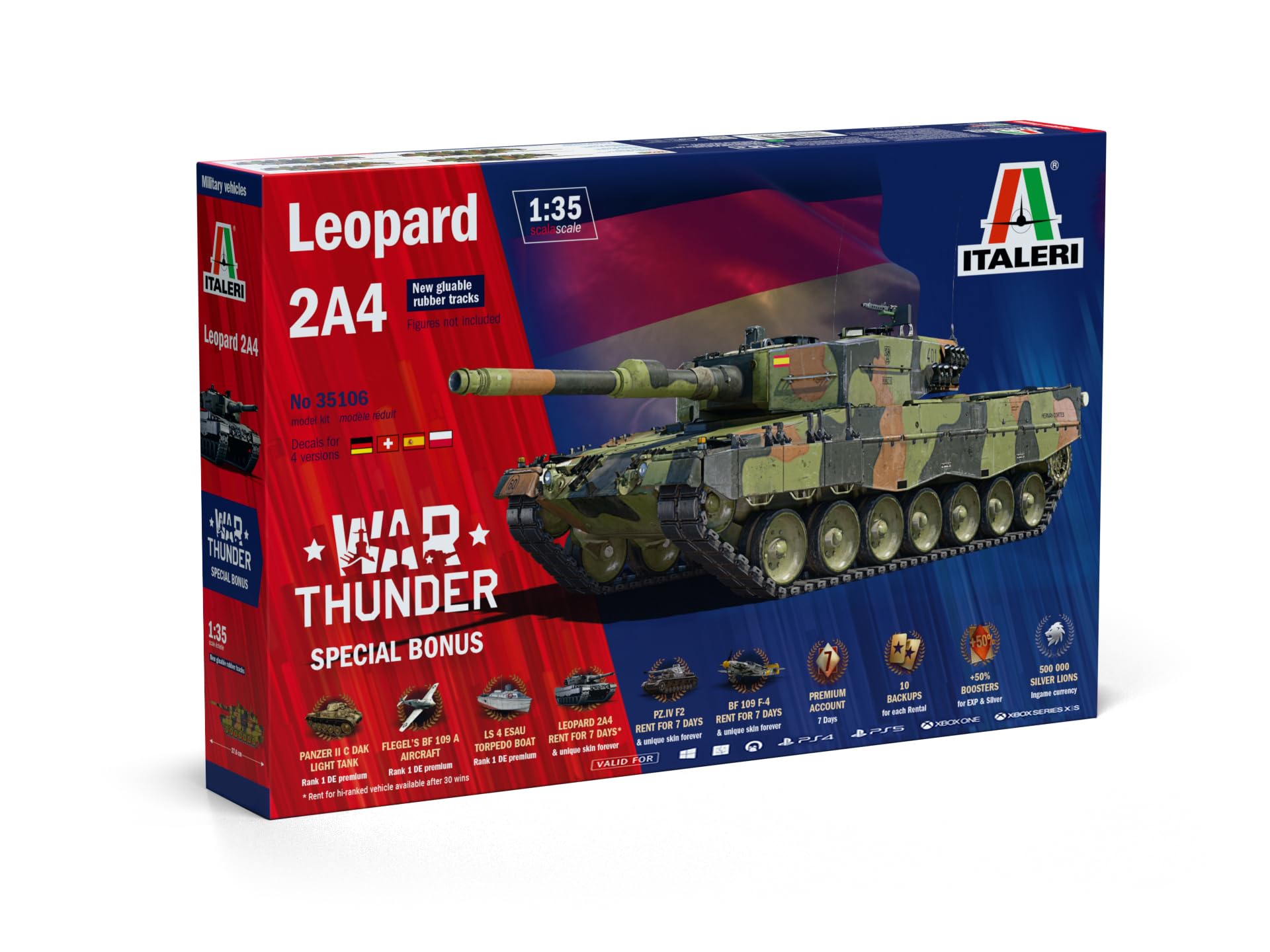 

Italeri War Thunder Leopard 2A4 Пластиковая модель IT35106 1/35 (танк)