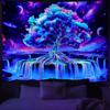 Fluorescent Tree of Life Tapestry Galaxy Space Aesthetics Tree Wall Tapestry Living Room Bedroom Wall Hanging