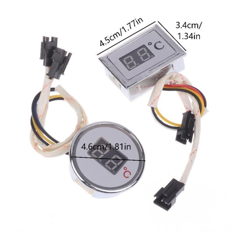 Round/Square Temperature Digital Display Meter Household Natural Gas Water Heater Liquefied Replacement Accessories