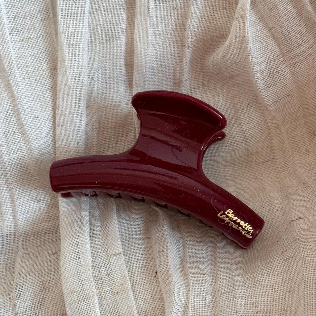 Red Series High-End Half-Up Hair Claw Clip for Women - Delicate New Year Updo Accessory