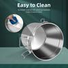 304 Stainless Steel Airtight Canister Rice Container 33L Three Buckle Sealed Storage Bin for Rice Flour Kitchen Pantry Organizer