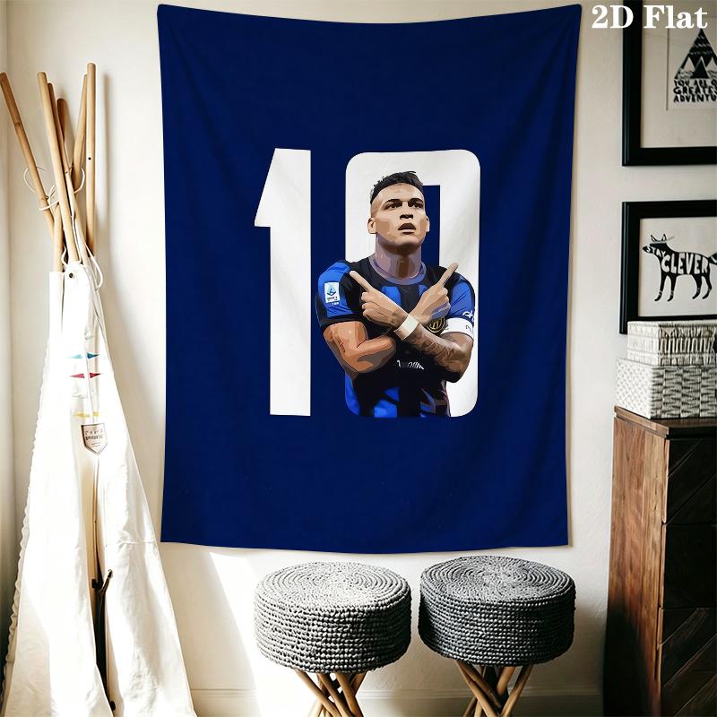 Inter Milan Wall Tapestry Aesthetic Wall Hanging Printed Fabric Blanket Decorative Tapestries for Bedroom Living Room Home Decor