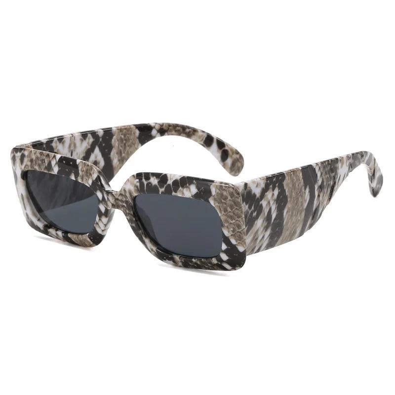 Square Sunglasses Men Women Sun Glasses Snake Pattern Travel Vintage Retro  Shades Female Uv400