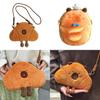 Croissant Capybara Bread Cute Animal Plush Messenger Bag For Women Men And