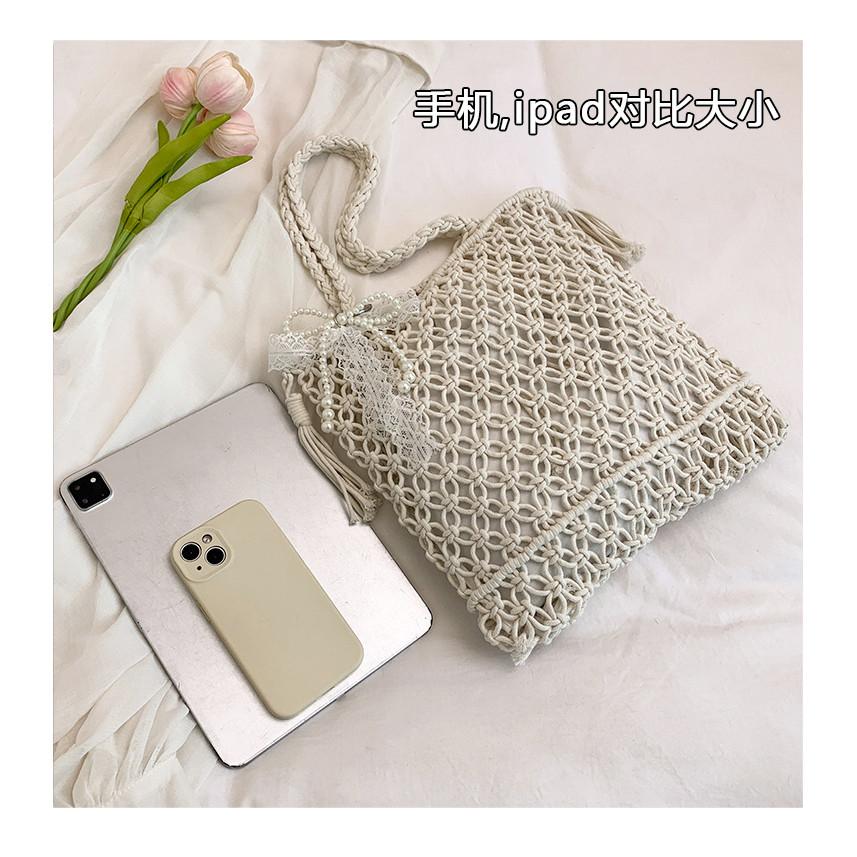 IELGY Shoulder Woven Tote Bag Beach Bag