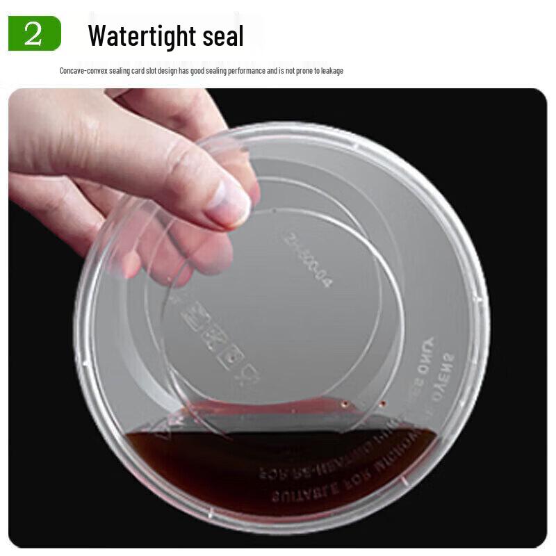WS 300ml Round Disposable Transparent Food Container