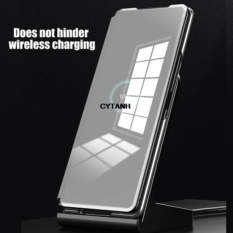 Smart View Mirror Flip Case For Honor Magic 6 5 Lite X9B X9A X8B X7B 5G Open Cover Stand Fold Shockproof Capa Coque Fundas Shell