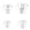 Clear Plastic Measuring Cup Set With Dual-Scale Markings 150ml 300ml 600ml 1000ml Baking Cooking Kitchen Use