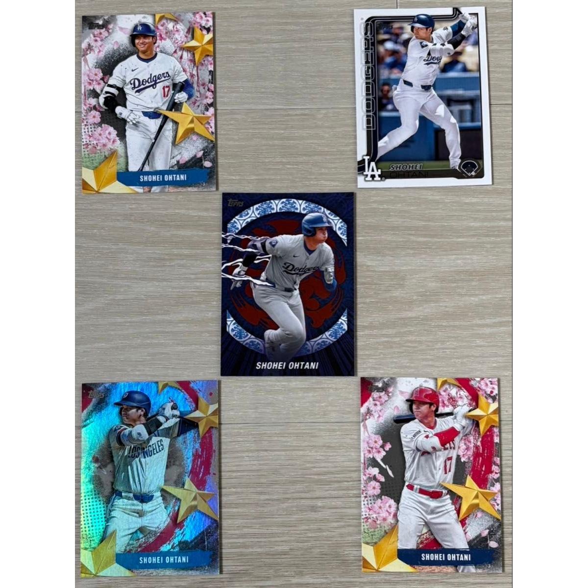 Used Topps Tokyo Series 2025 MLB Shohei Otani Trading Card Set of 5 Tokyo Series Dodgers