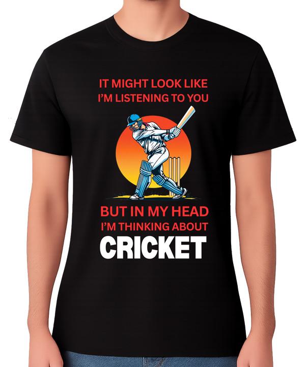 Funny Cricket Player Quote Sports Lover T-Shirt Batsman Unisex Tee XL