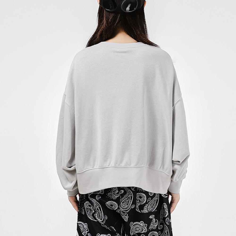 Nike Loose-Fit Sport Pullover Sweatshirt Women Tops Grey DJ6938-094