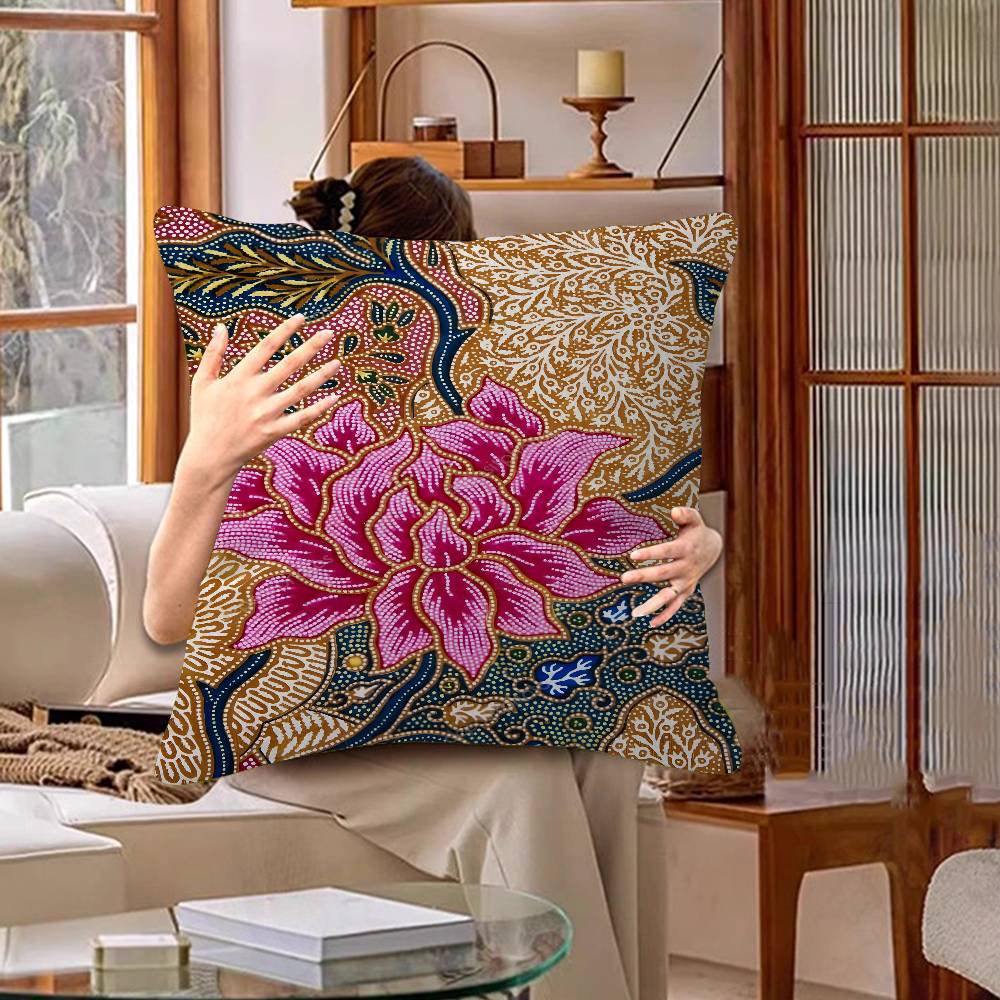 Badik Indonesia Batik Design Pillow Anime Pillow Sofa Bed Head Pillow Cover Cushion Cover 45x45 Cm Fashion