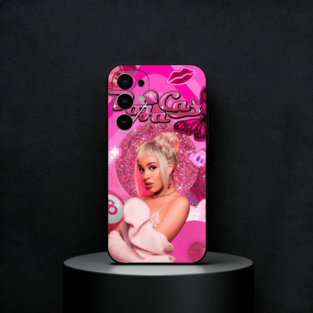 Cute D-DOJA Cat Singer Phone Case For Samsung S25,S24,S23,S22,S21,S20,Plus,Fe,Lite,Others Black Cover Samsung S205G