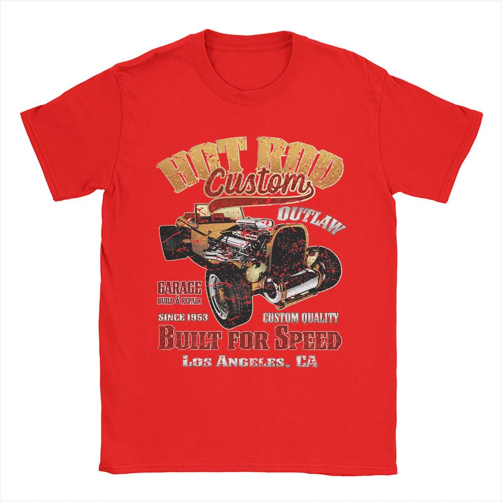 Hot Rod Tee Shirt for Men Women Printed T Shirts  100% Cotton Clothes