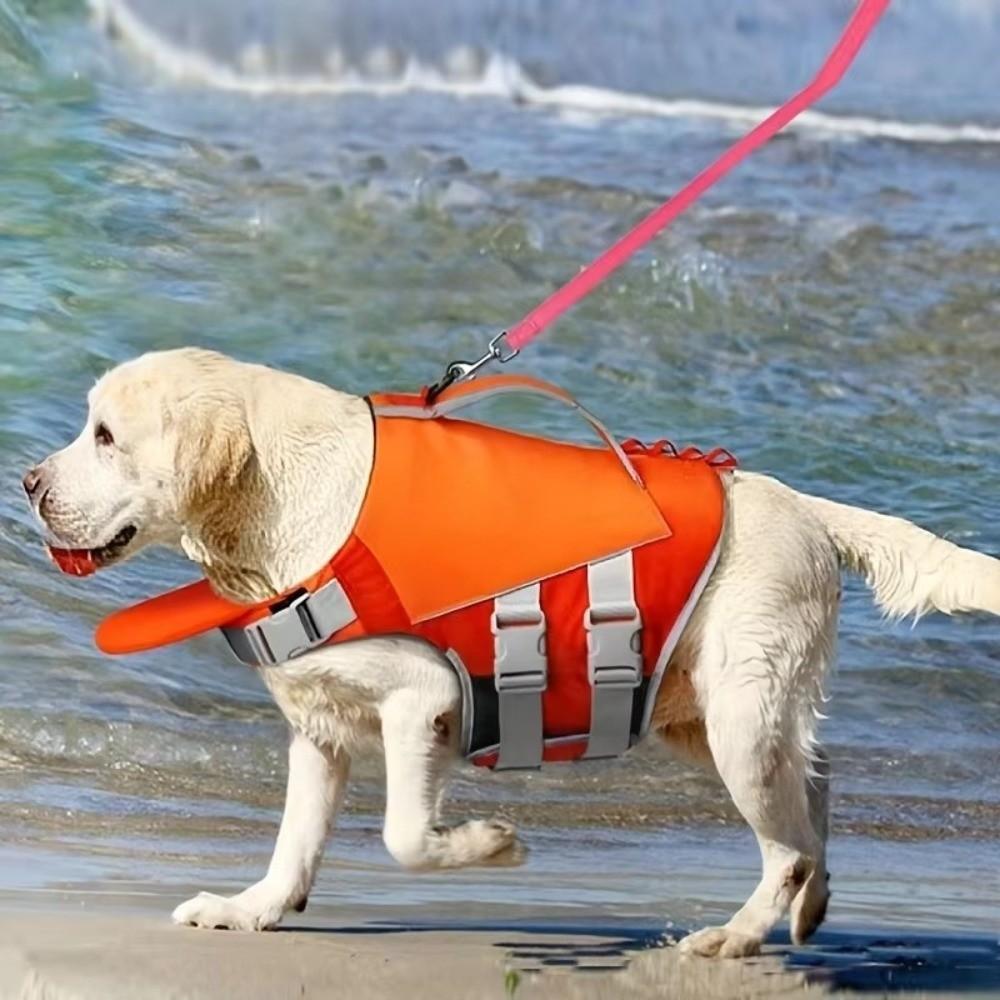 Large Buoyancy Pet Life Vest Reflective Stripes Dog Swimsuit Dog Life Jacket  Boating Safety