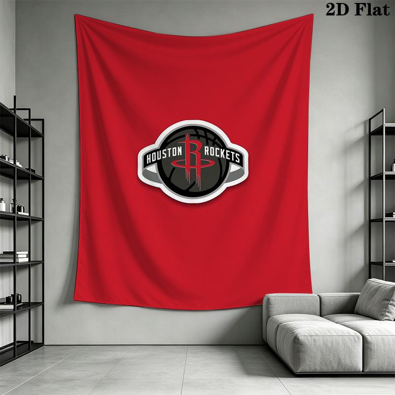 Rockets Logo Design Threepiece Set 1 Duvet Cover 2 Pillowcase Without Core Bedding Set Soft And Comfortable Christmas Birthday Gift