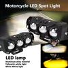 Motorcycle LED Spotlights Super Bright Headlights Three-eye Lens Fisheye Two-color Lights Retrofit Waterproof Shock-proof