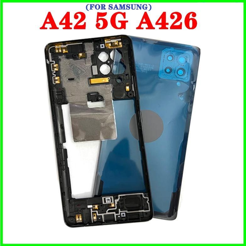 Back Housing Back Battery Cover LCD Front Middle Frame For Samsung Galaxy A42 5G A426 A426B Rear Door Housing Camera Lens
