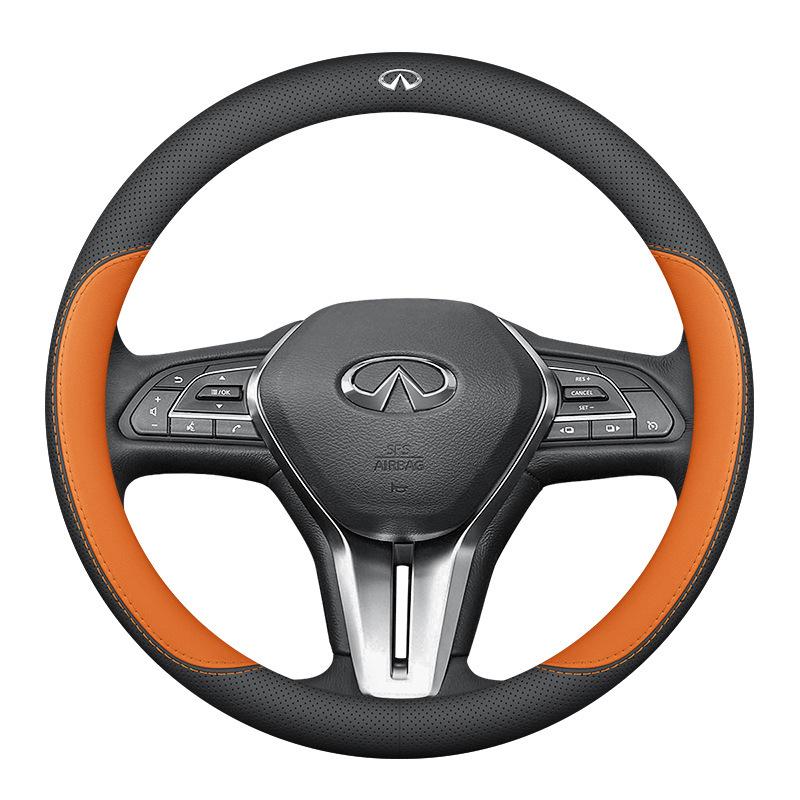 Leather Steering Wheel Cover for Infiniti QX60, QX50, QX80, Q50L, QX55, FXG Series Cars