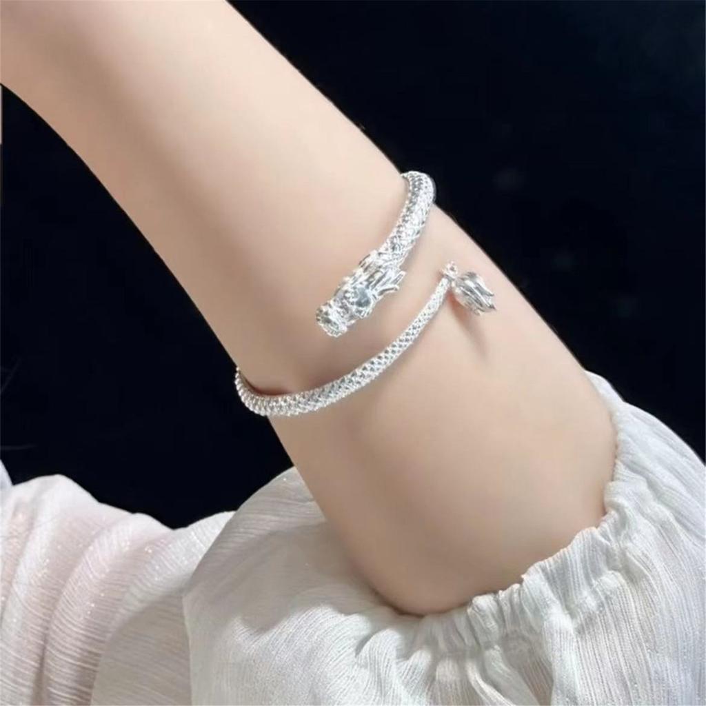 Vintage Dragon Bracelet Jewelry Ornament Comfortable Bracelet with Blessings Dragon Unique Bangle Accessory for Children