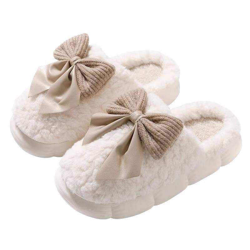 New Indoor Home Thick-soled Warm Slippers for Cotton Shoes and Women