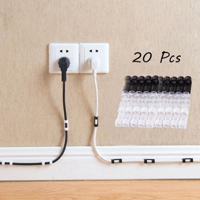 20Pcs Hot Practical Cable Wire Holders Adhesive Storage Racks Electrical Line Collator