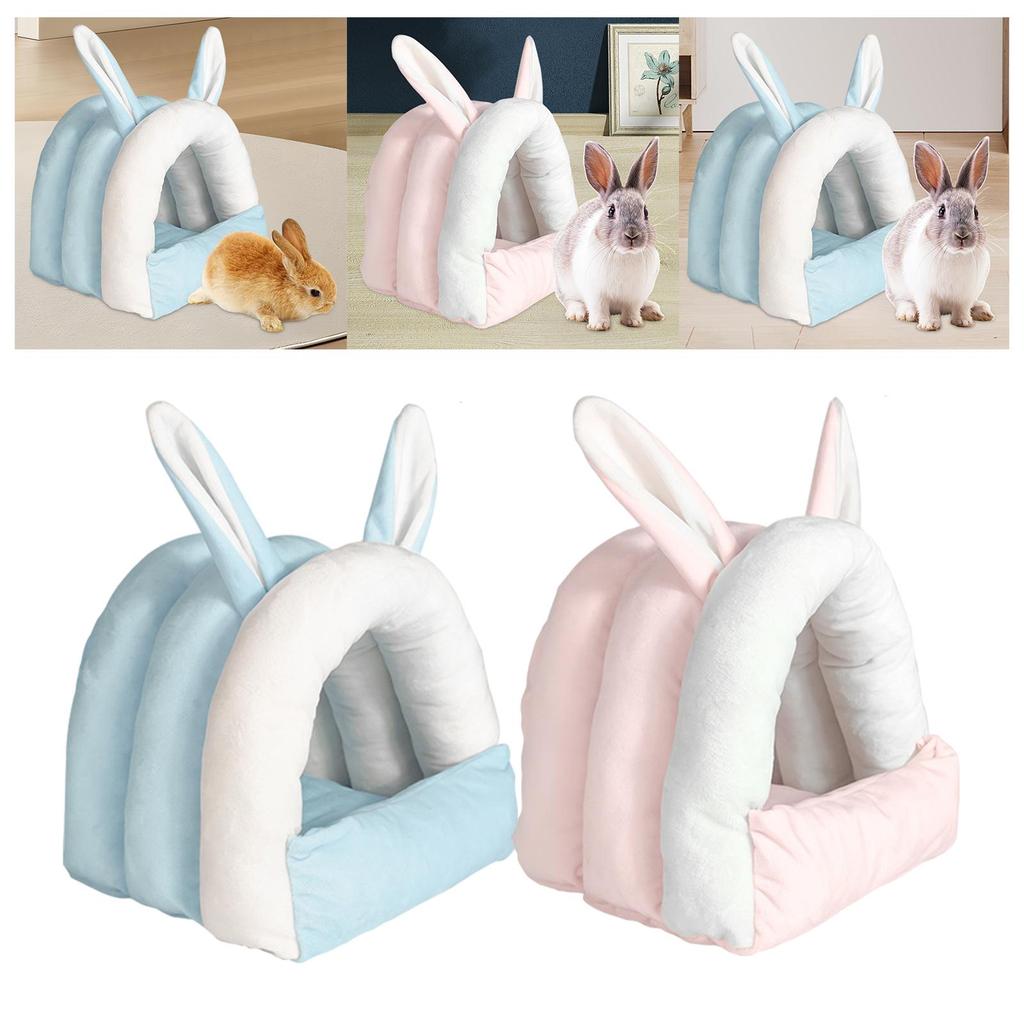 Rabbit Bed House Cute Nest Winter Warm Cozy Guinea Pig Cave Beds Bunny Bed for Rabbit Hamster Hedgehog Bunny Chinchilla
