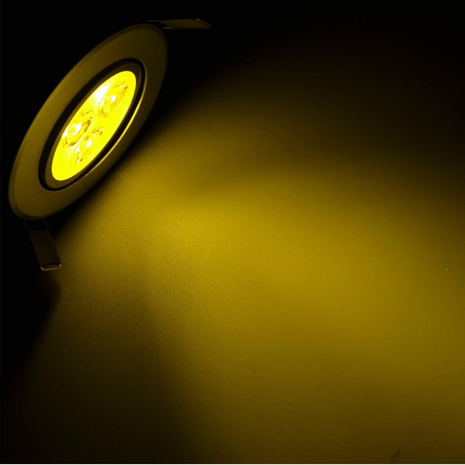 

Диммируемый встраиваемый светодиодный потолочный даунлайт 3 Вт Точечное освещение Лампы Лампочка Белый Бесплатный драйвер Цветной Красный Желтый Синий Зеленый Фиолетовый Dimmable 220V жёлтый