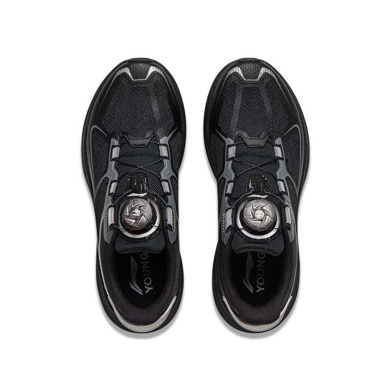 Li Ning Kinder Qinyi V2 Vielseitige Bequeme Rutschfeste Atmungsaktive Low-Top Freizeitschuhe Herren Sneaker Schwarz YKCV110-5