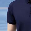 Antonio Men's Silk Blend Striped Short-Sleeve Polo Shirt