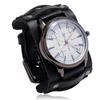 Retro Style Adjustable Cowhide Bracelet Watch - Trendy Unisex Accessory