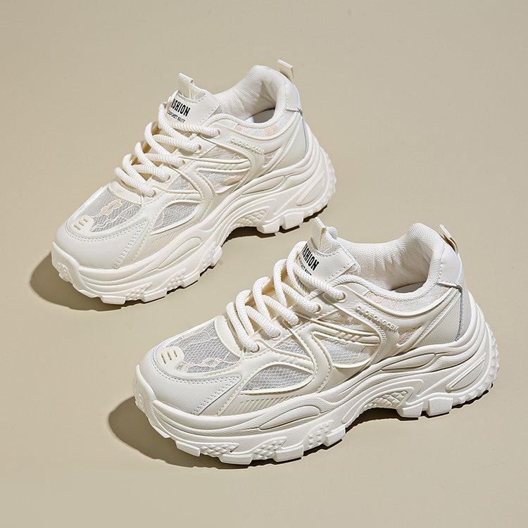 Thick-soled dad shoes women's 2024 new summer thin mesh breathability increases Xiaobai casual sports shoes Zichun burst