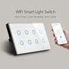 WLAN Smart Touch Licht Wandschalter Interruptor Glaspanel 8-fach 147*86mm Tuya App SmartLife Kompatibel mit Alexa Google Home