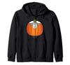 Halloween Fancy Dress Pumpkin Sheep Stem Hat Zip Hoodie